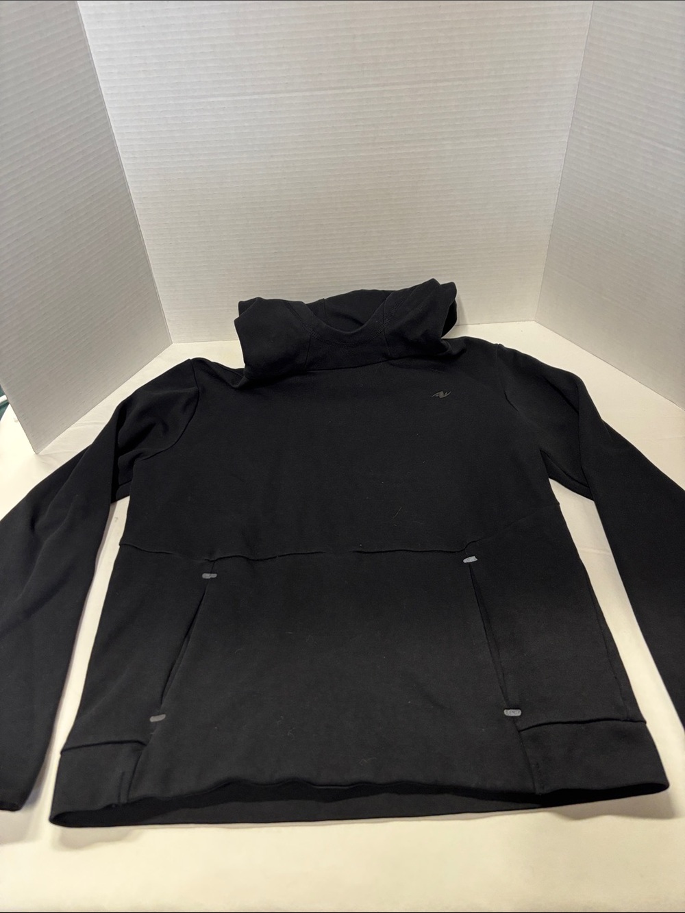 Athletic Works Kids Black Hoodie with Subtle Chest Logo